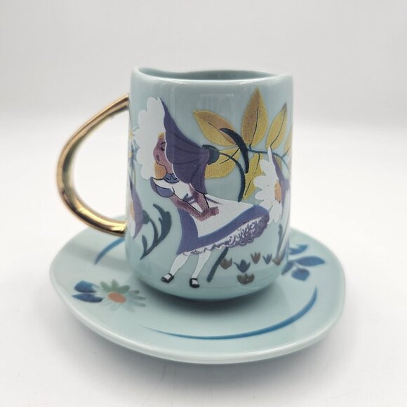 Disney Alice in Wonderland Mary Blair Teacup & Saucer Set Replacement 6.8 oz - Picture 2 of 12